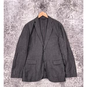 Muji Jacket Small Mens Gray Linen Deconstructed Sport Coat Blazer
